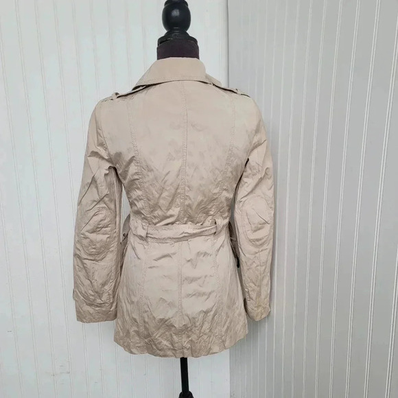 Zara Women Utility Jacket Pockets Belted Pockets Beige Jacket Coat Sz XS - Picture 16 of 16